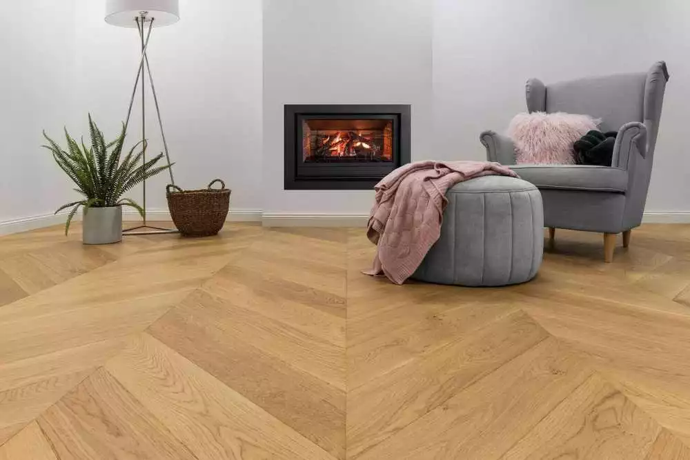 Parquet contrecollé chêne Point De Hongrie Natur', parquet pas cher