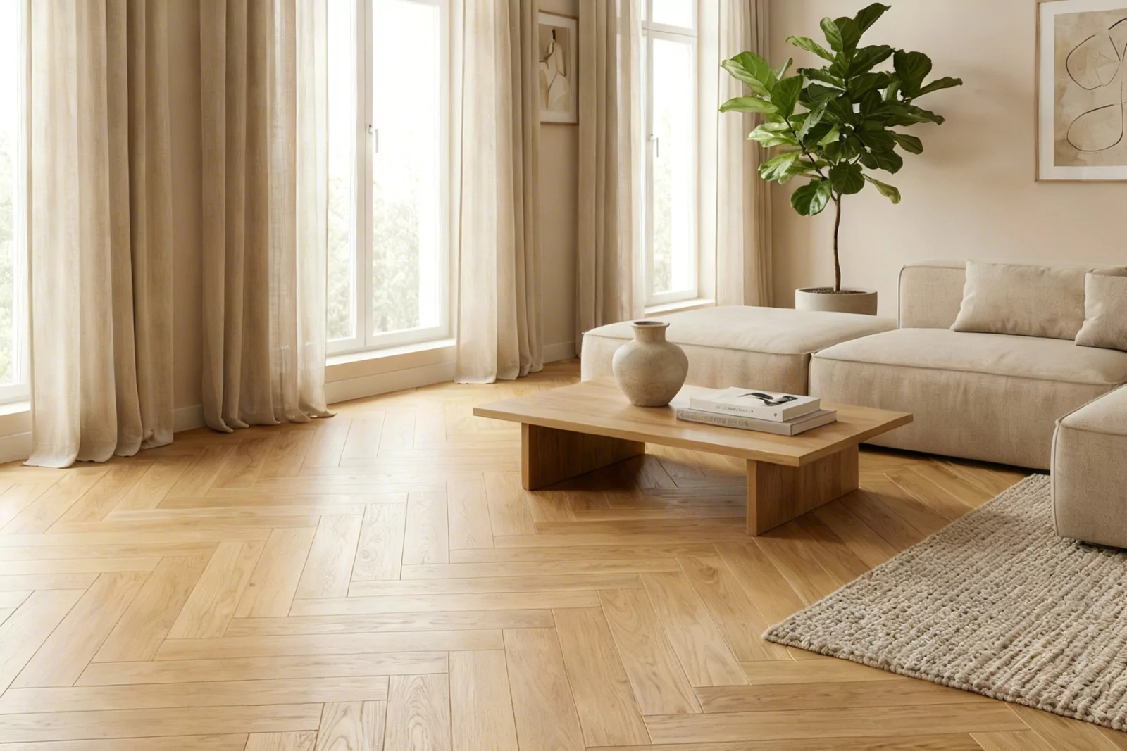 BÂTON ROMPU AUTHENTIC NATUR', parquet contrecollé pas cher
