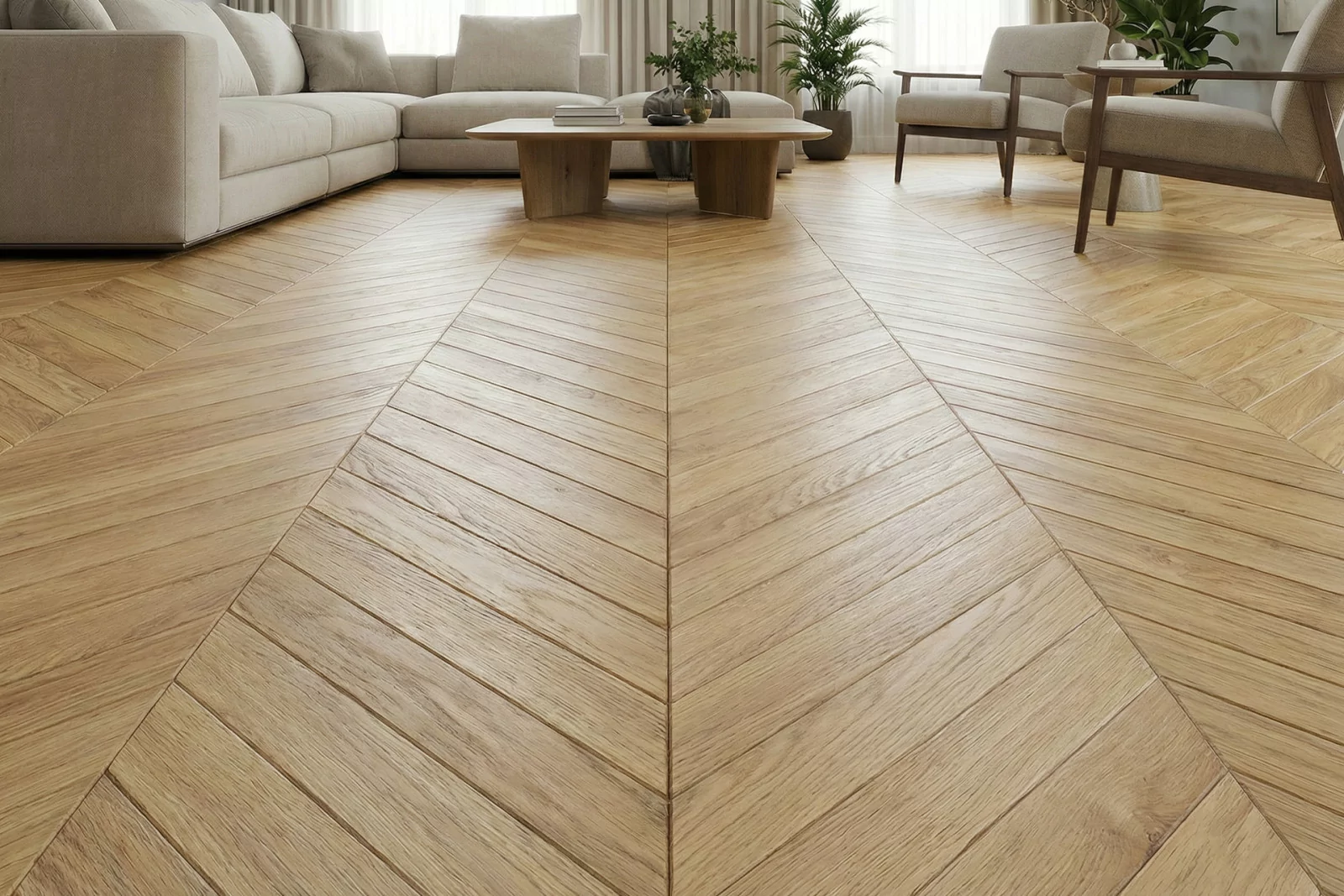 Parquet contrecollé chêne Point De Hongrie Nobless Vernis invisible, parquet contrecollé pas cher