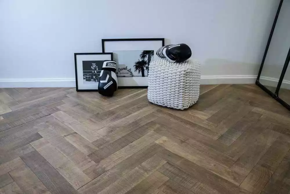 Parquet massif chêne Baton Rompu Écologique Blanc, parquet massif pas cher